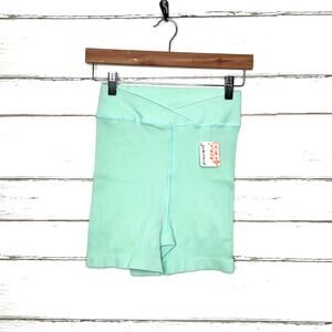 Free People Movement Free Throw Short Ribbed Turquoise Mint Size Small